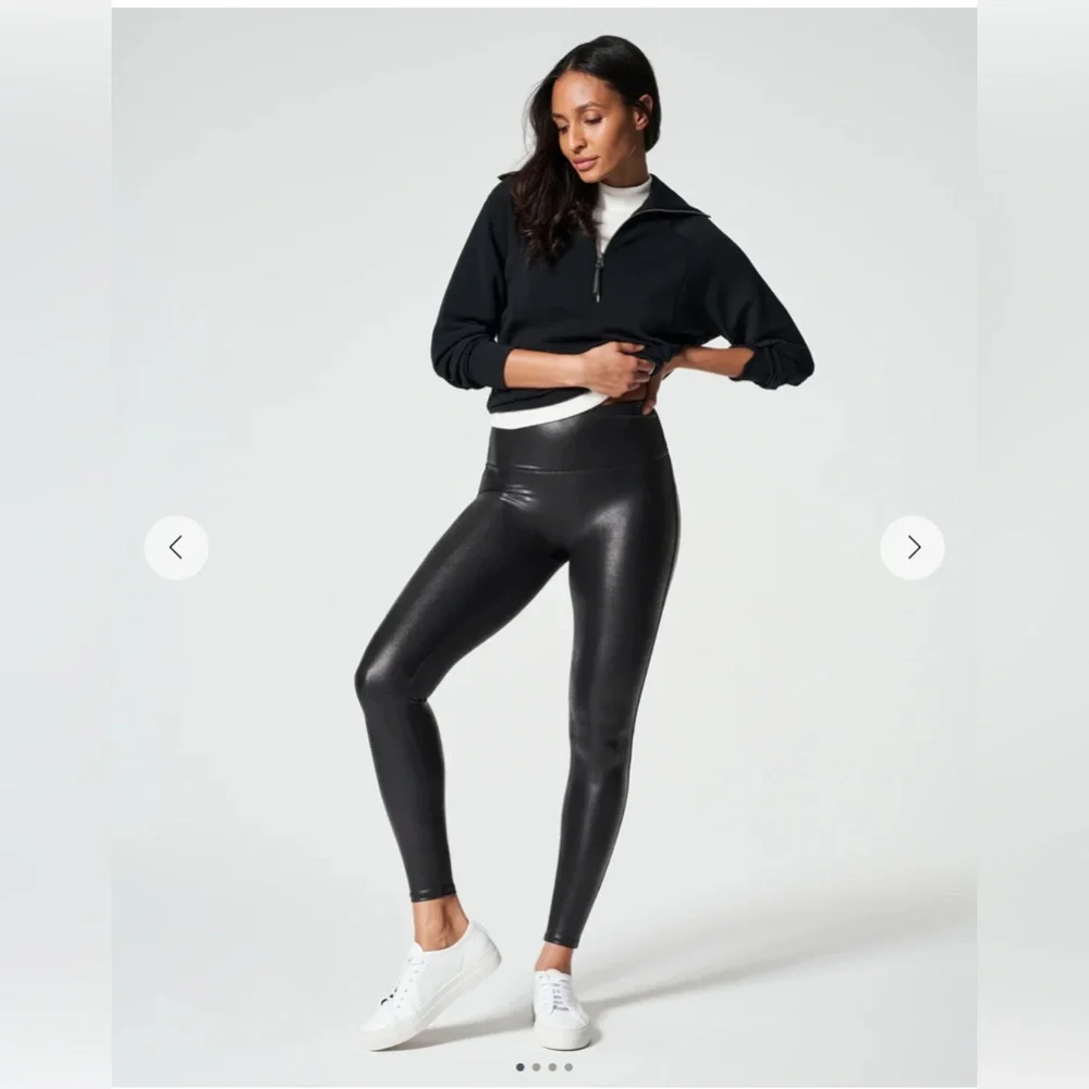NWT Spanx Faux Leather Leggings - Picture 1 of 7